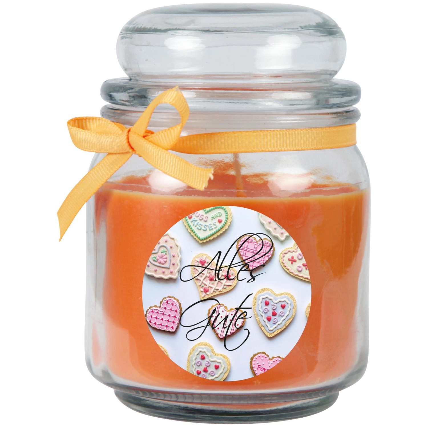 HS Candle Duftkerze & Bonbon Glas Muttertag Orange Honigmelone günstig online kaufen