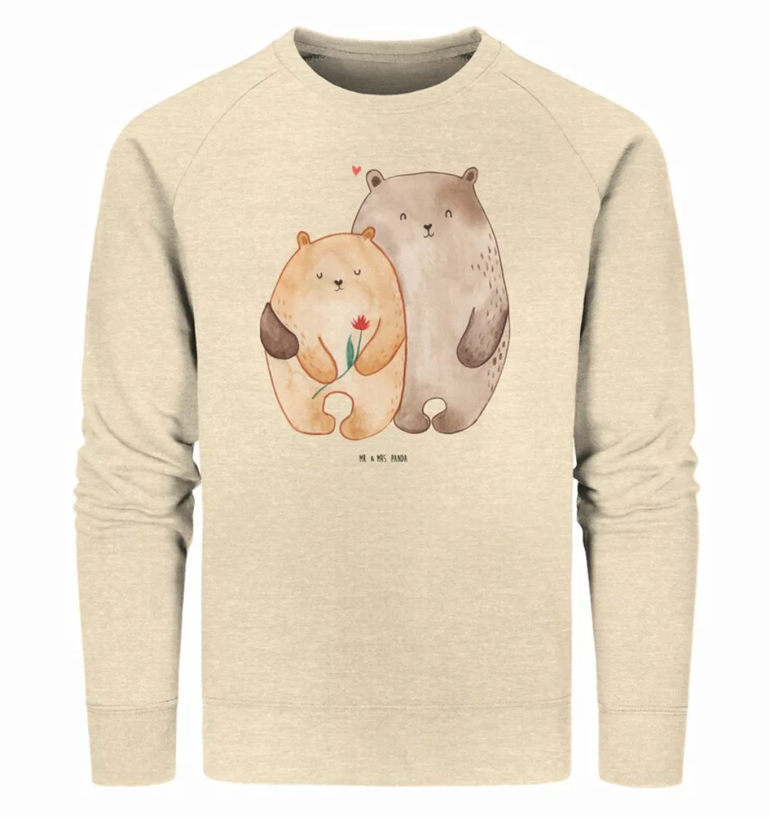 Mr. & Mrs. Panda Longpullover Größe L Bären Liebe - Natural Raw - Geschenk, günstig online kaufen