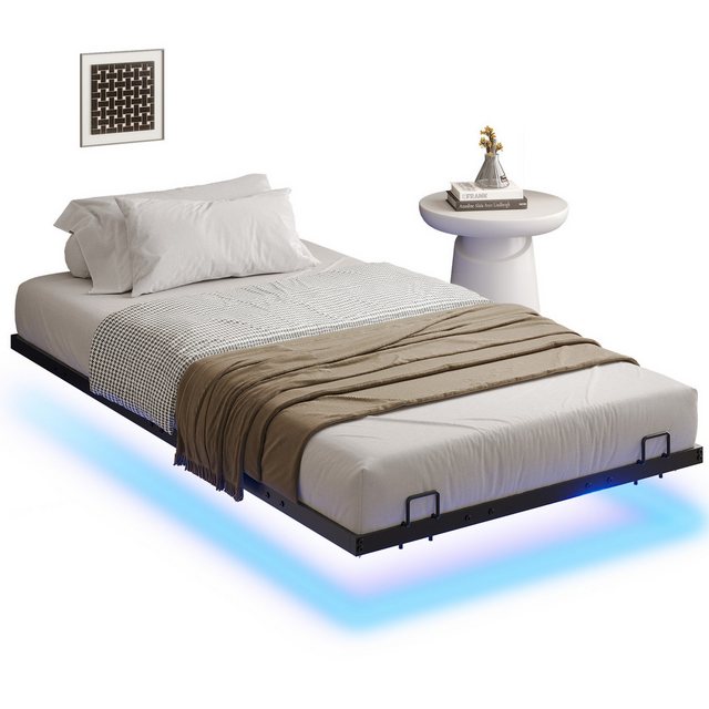 MSMASK Metallbett Schwebebett Bettgestell mit LED-Beleuchtung (Ohne Matratz günstig online kaufen