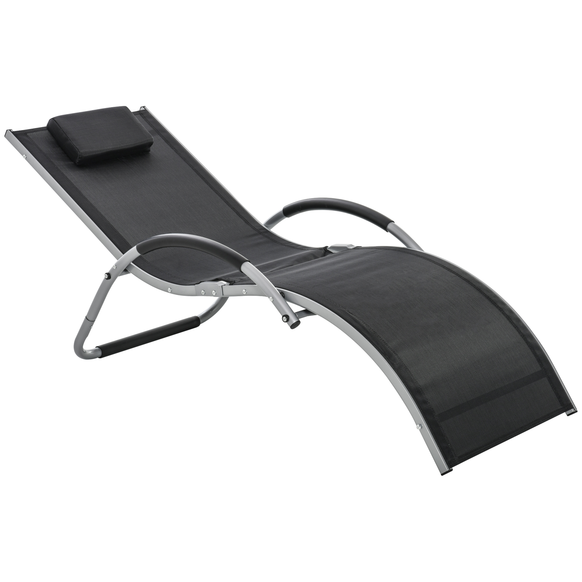 Outsunny Gartenliegen mit Kissen, ergonomische Sonnenliege, Relaxliege aus günstig online kaufen