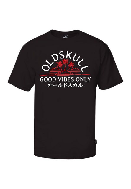 Oldskull T-Shirt Retro Good Vibes Only Logo Graphic günstig online kaufen