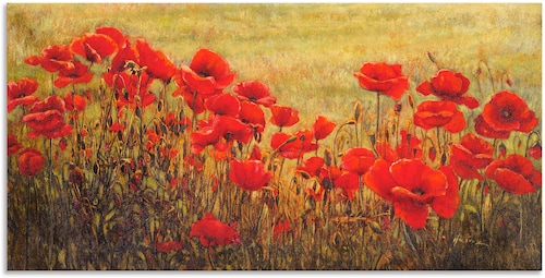 Artland Wandbild "Mohnfeld", Blumenwiese, (1 St.), als Alubild, Outdoorbild günstig online kaufen