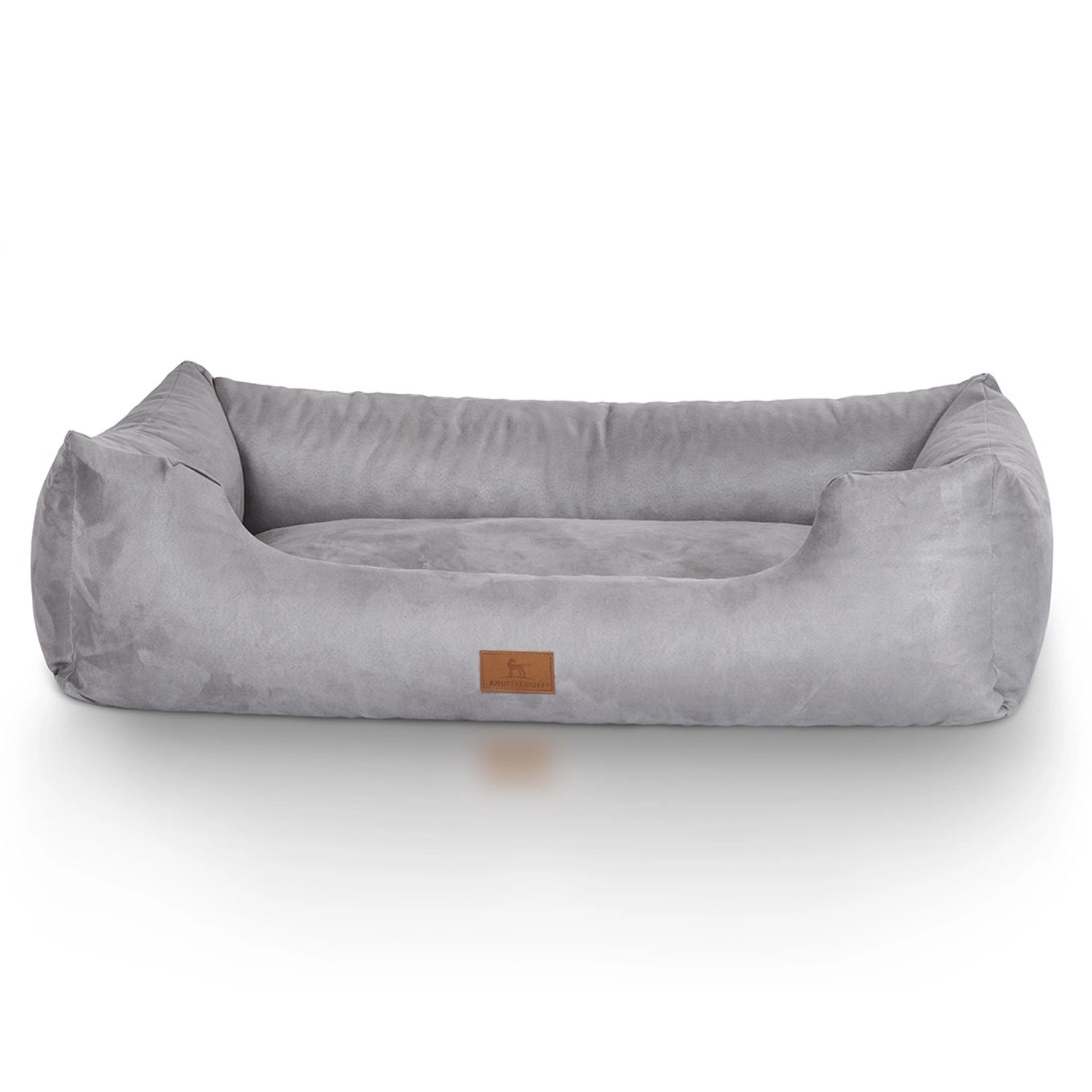 Knuffelwuff Hundebett Dreamline Velours XXL 120 x 85cm Grau günstig online kaufen