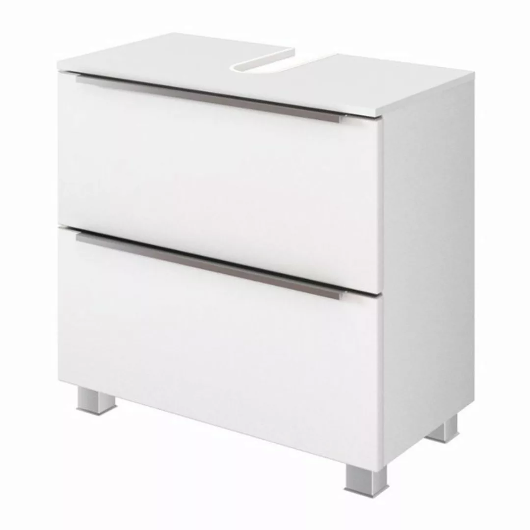 Lomadox Waschbeckenschrank weiß mit 1 Softclose-Auszug & Klappe 60/54/35 cm günstig online kaufen