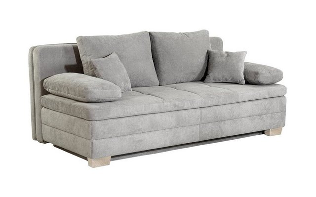Jockenhöfer Gruppe Sofa LINDAU, B 203 cm x T 106 cm, Hellgrau, Flachgewebeb günstig online kaufen