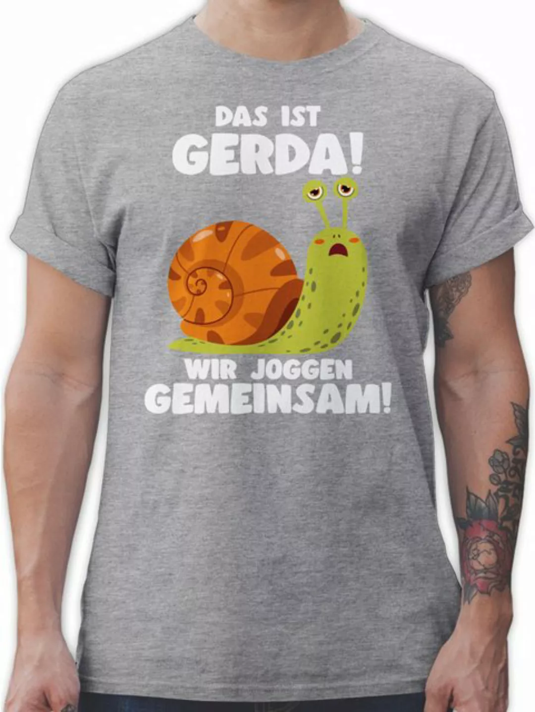 Shirtracer T-Shirt Das ist Gerda Wir joggen gemeinsam - Langsame Schecke Jo günstig online kaufen