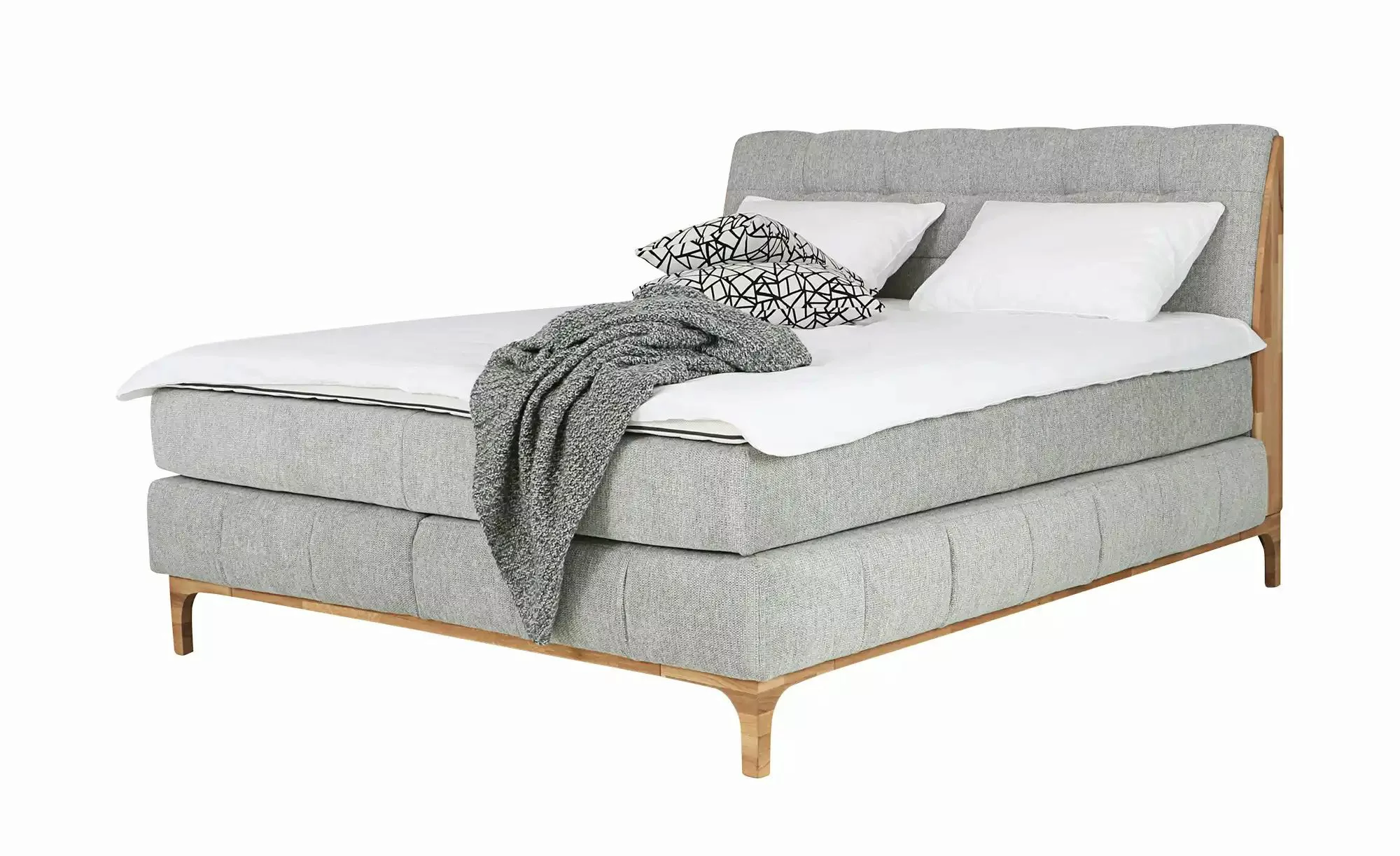 uno Boxspringbett  Kaisa ¦ grau ¦ Maße (cm): B: 161 H: 119 Betten > Komfort günstig online kaufen