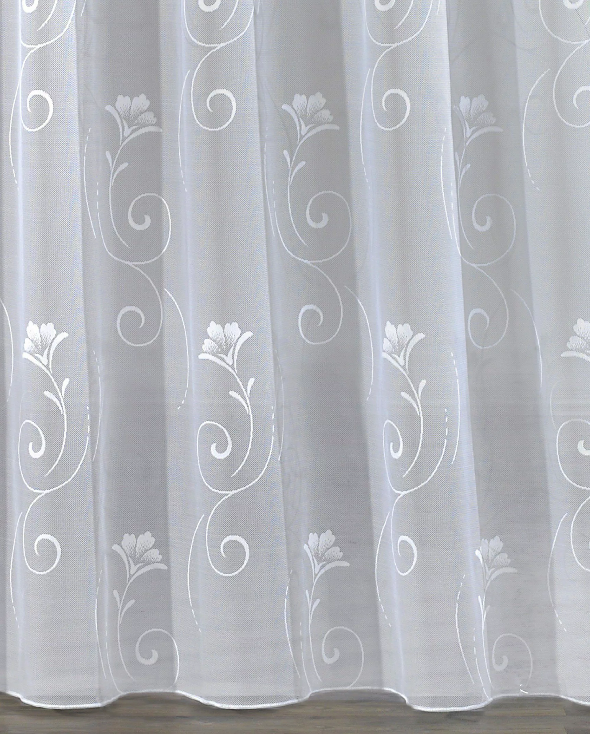 Weckbrodt Gardine »Lilly«, (1 St.), Jacquard, strukturiert, Allover, Motiv, günstig online kaufen