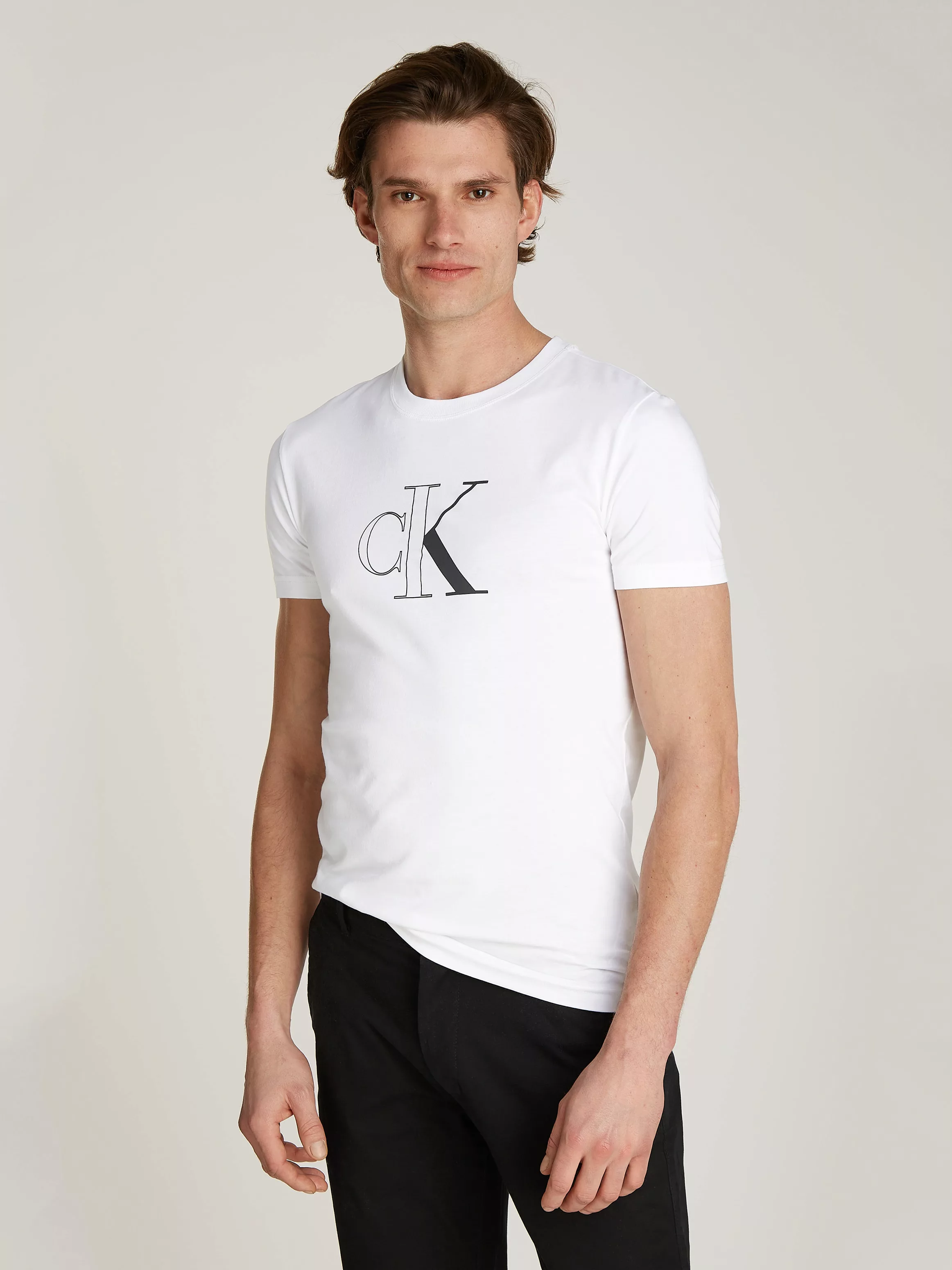 Calvin Klein Jeans T-Shirt "OUTLINE MONOLOGO TEE", mit Logoprägung günstig online kaufen