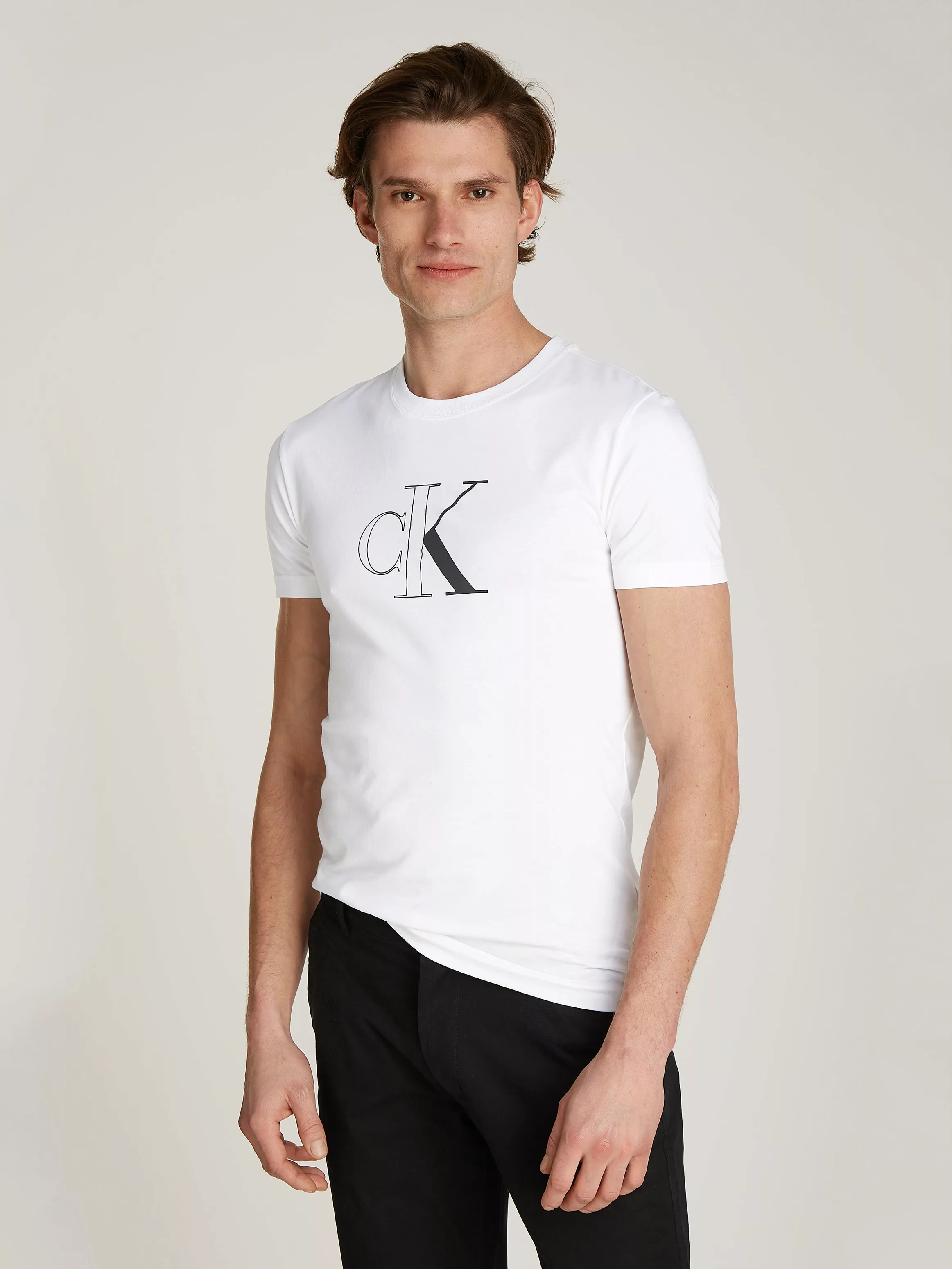 Calvin Klein Jeans T-Shirt OUTLINE MONOLOGO TEE mit Logoprägung günstig online kaufen