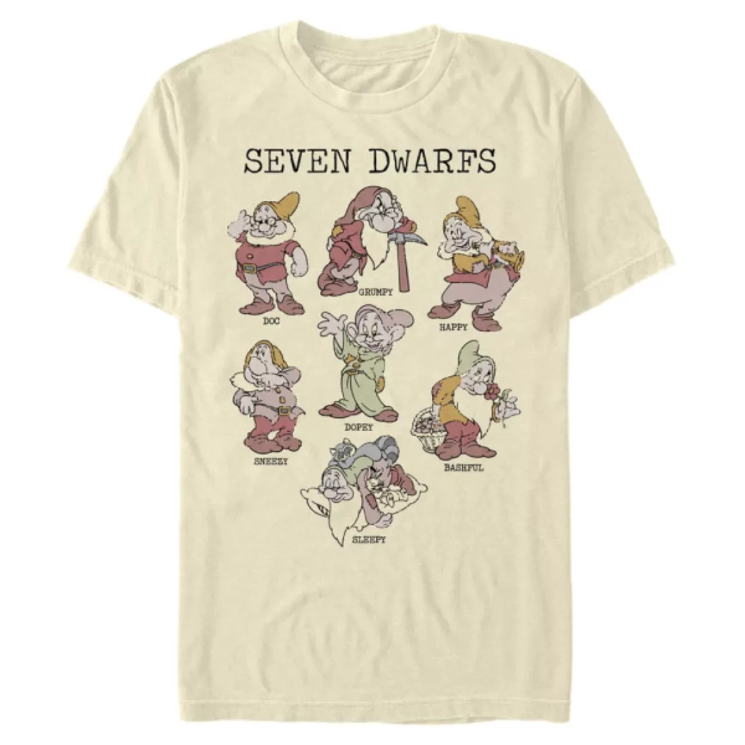 Disney - Schneewittchen - Dwarfs Dwarf Grid - Männer T-Shirt günstig online kaufen
