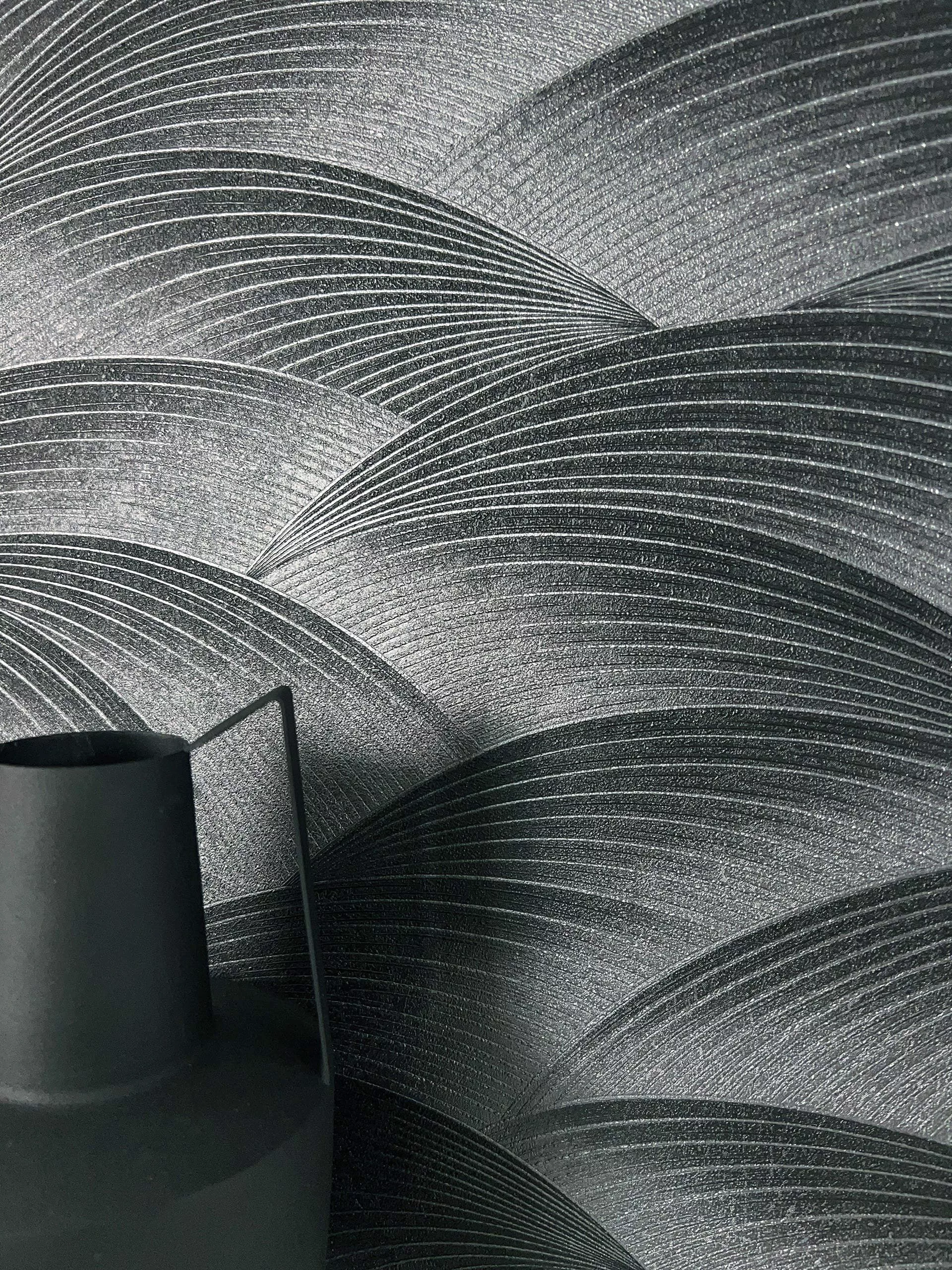 Newroom Vliestapete, Schwarz Tapete Modern Wellen günstig online kaufen