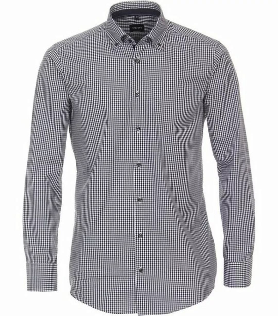 VENTI Karohemd Slim Fit leicht tailliert bügelfrei Button-Down-Kragen günstig online kaufen