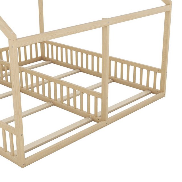 WISHDOR Kinderbett Funktionsbett Holzbett Einzelbetten, 2-in-1-Betten (flac günstig online kaufen