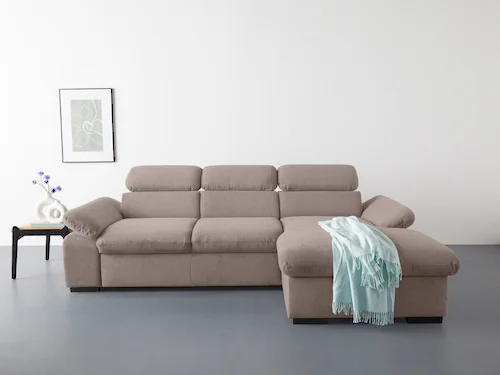 COTTA Ecksofa "Lola L-Form", (Set, mit Hocker), mit Hocker & Kopfteilfunkti günstig online kaufen