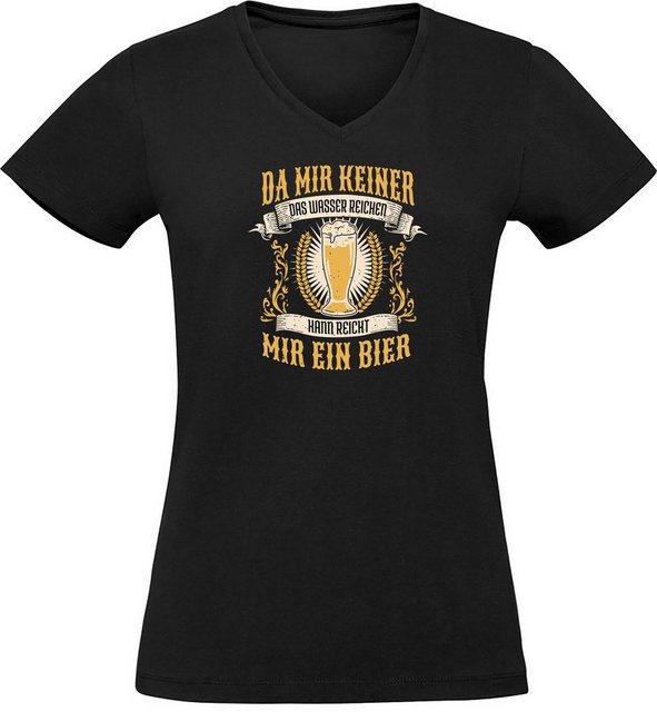 MyDesign24 T-Shirt Damen Oktoberfest T-Shirt - Reicht mir ein Bier V-Aussch günstig online kaufen