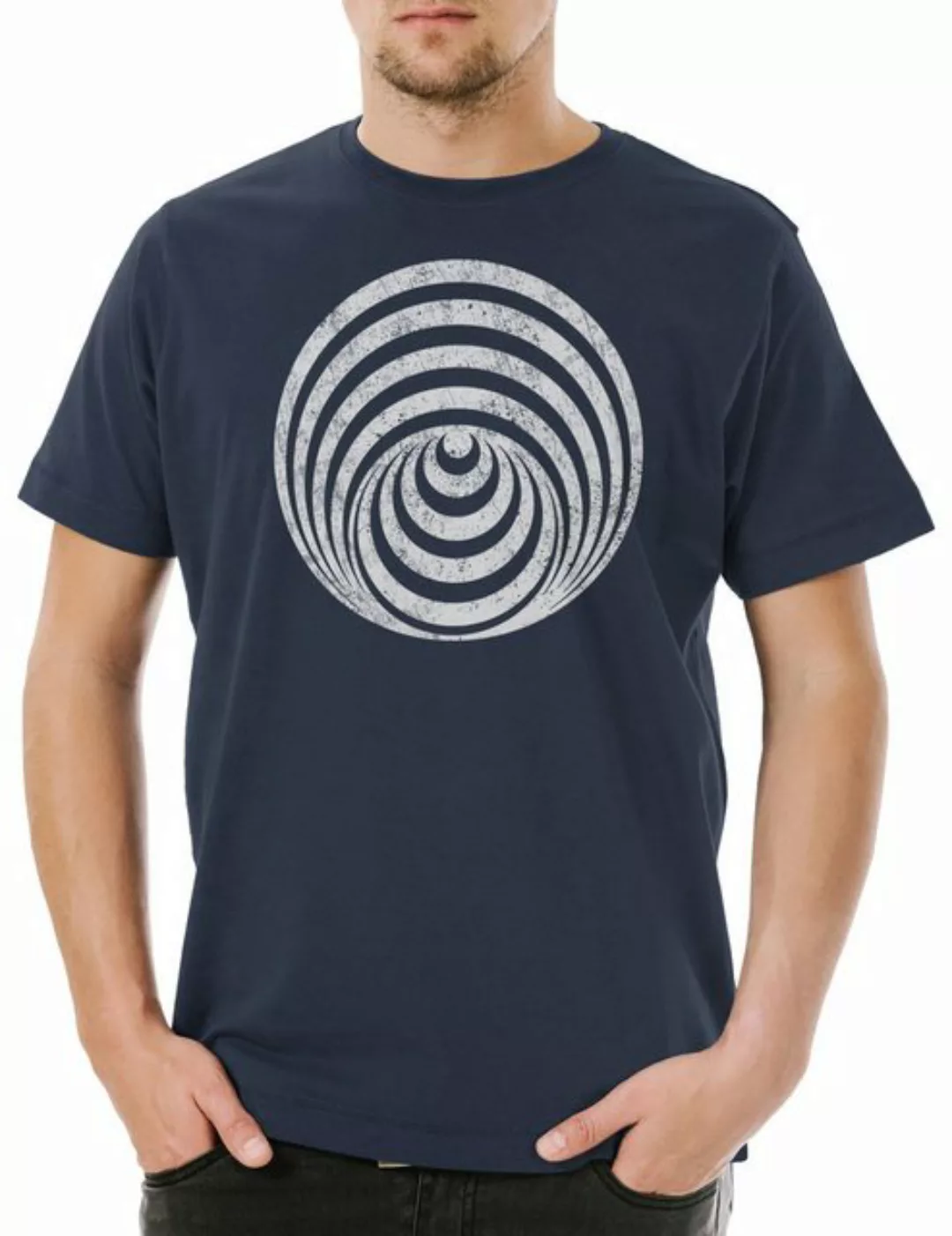 Urban Backwoods Print-Shirt Hypno Circle I Herren T-Shirt Kreis Kreisel Spi günstig online kaufen