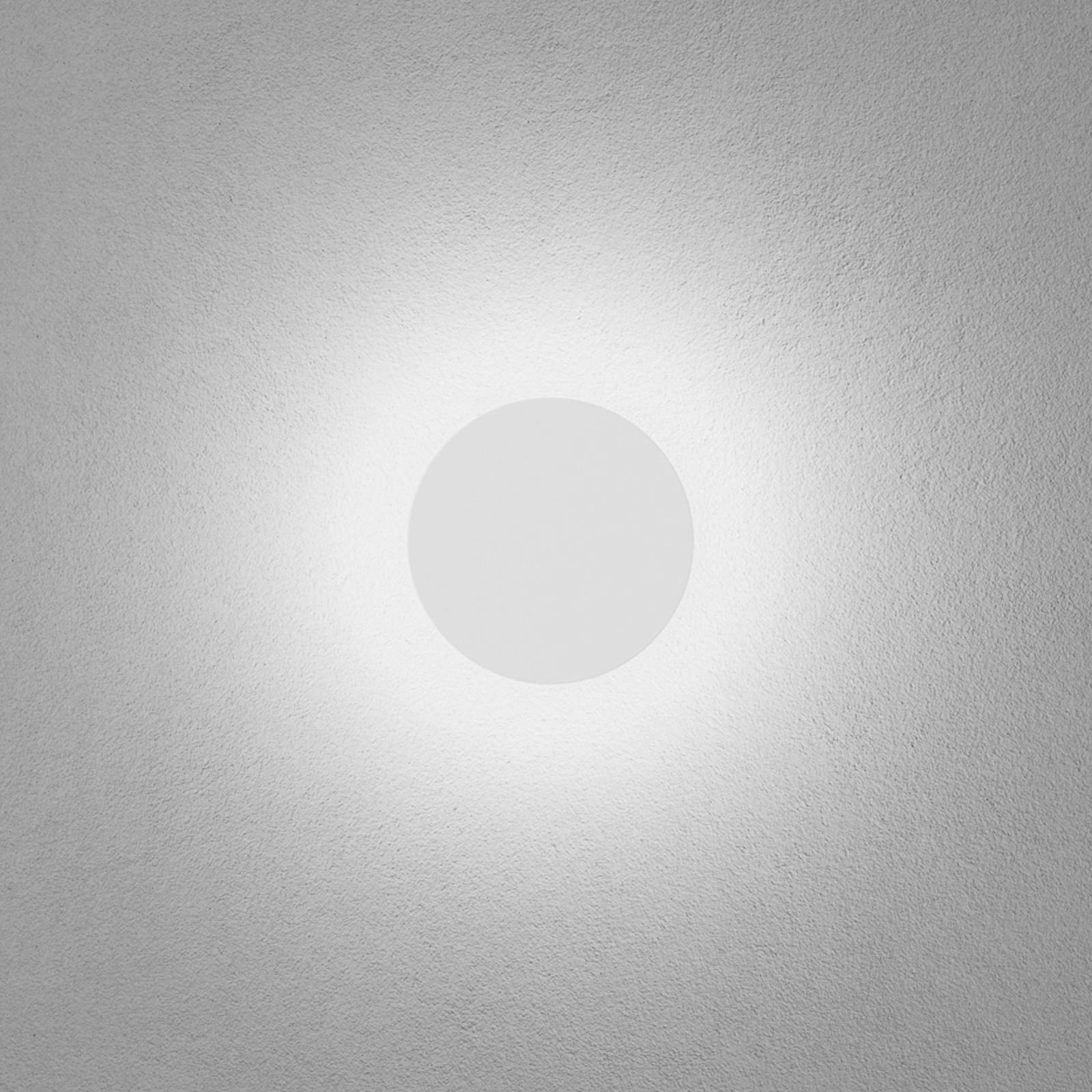 Egger LED-Wandleuchte Orbit, weiß, Ø 12,5 cm, Alu, 2.700 K günstig online kaufen