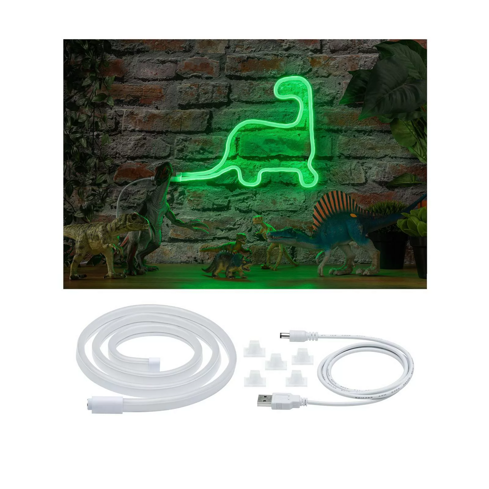 Paulmann LED-Strip Neon Colorflex USB 1m grün günstig online kaufen