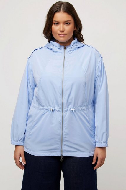 Ulla Popken Sommerjacke Jacke Stehkragen Tunnelzug 2-Wege-Zipper günstig online kaufen