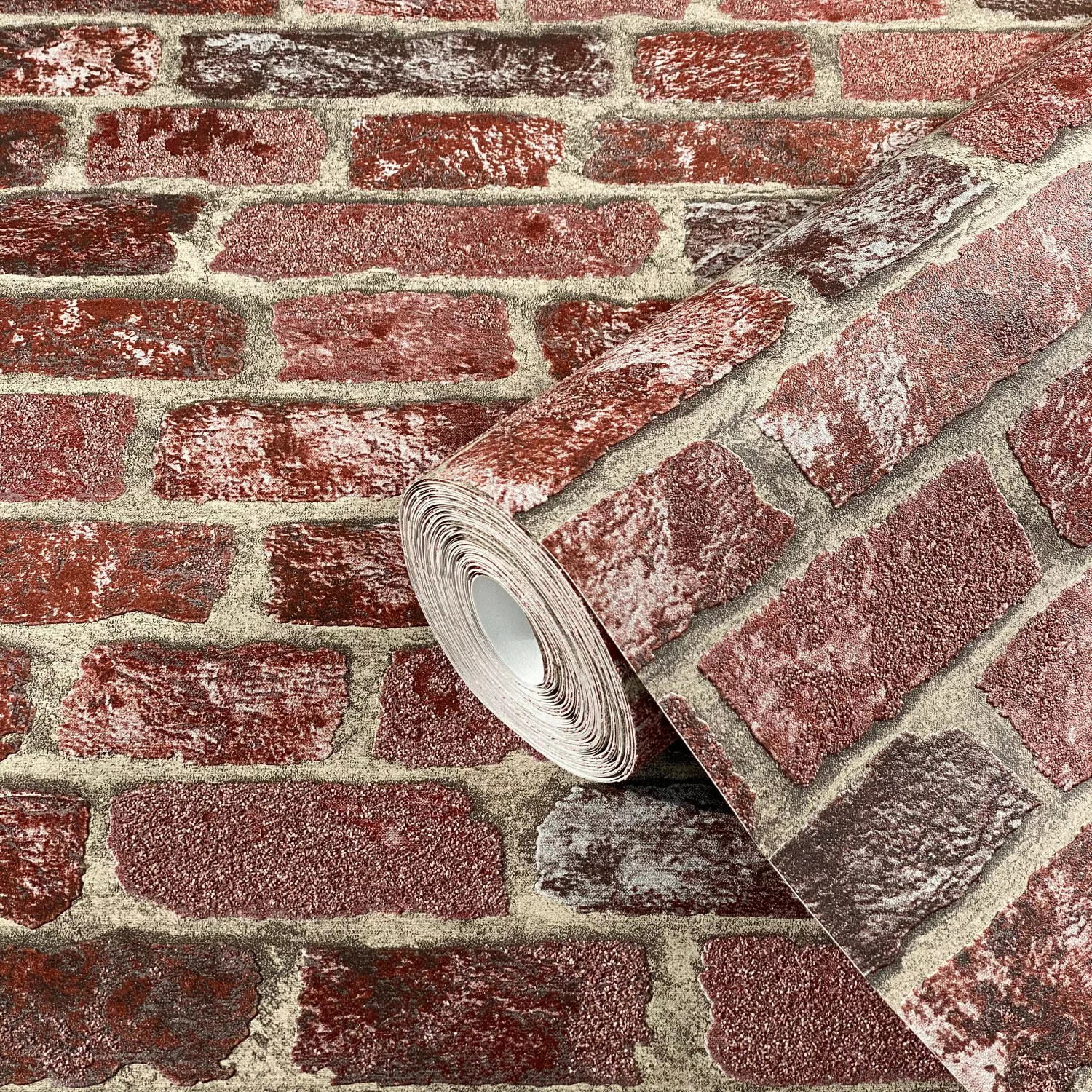 Marburg Vliestapete Imagine Holz/Stein Rot günstig online kaufen