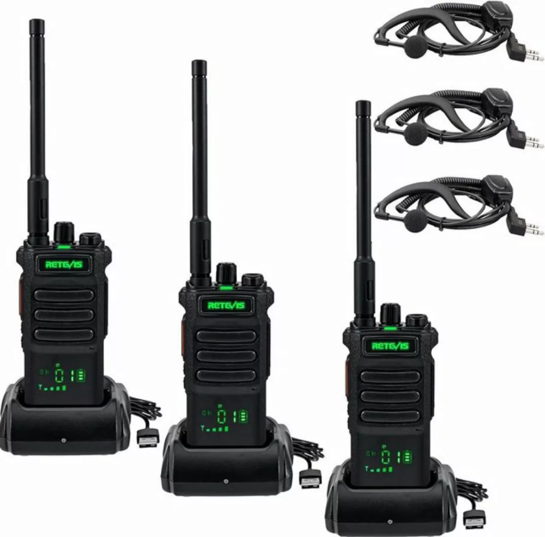 Retevis Walkie Talkie RT86,Headset,VOX Taschenlampe Alarm,2-Wege-Radio für günstig online kaufen