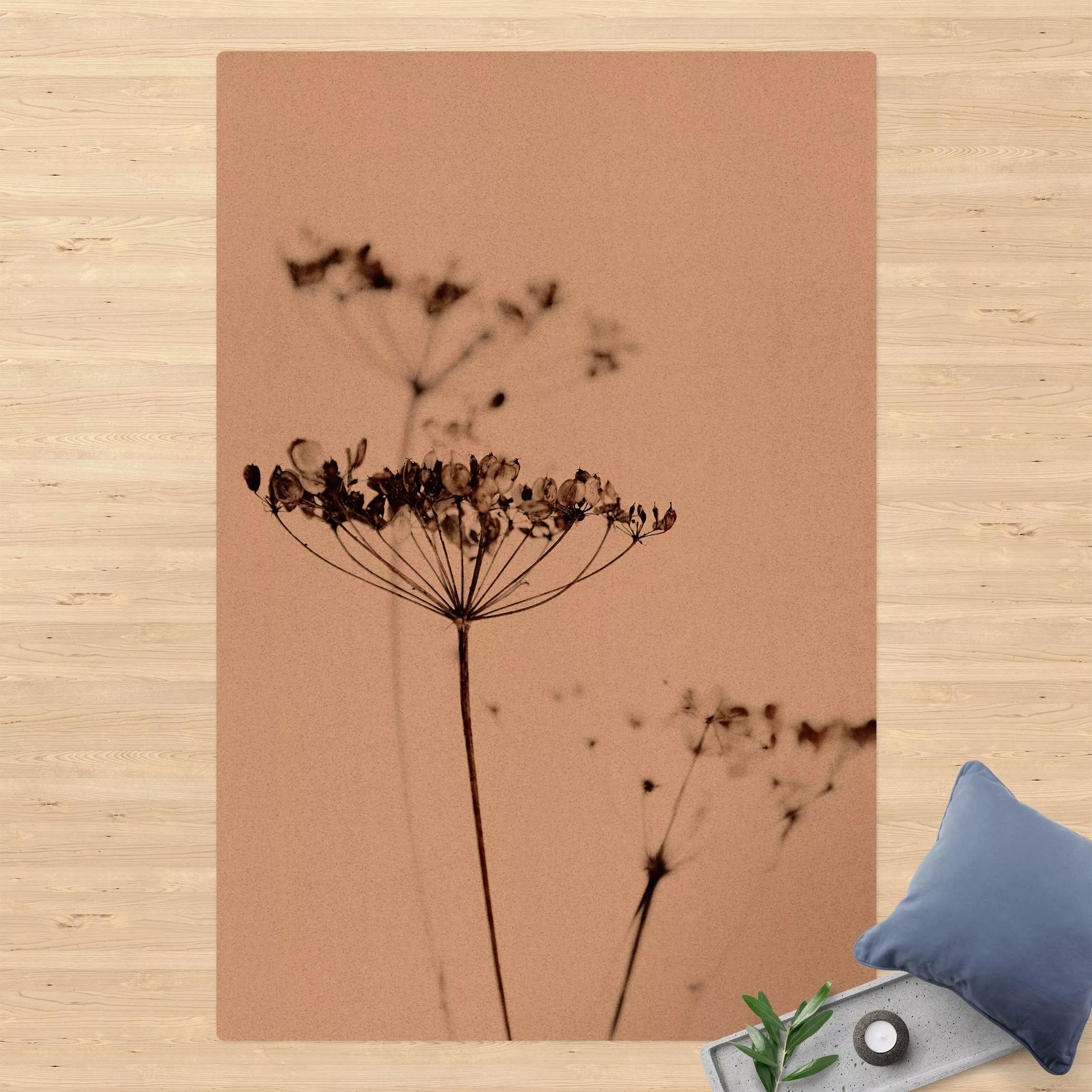 Kork-Teppich Trockenblume im Schatten günstig online kaufen