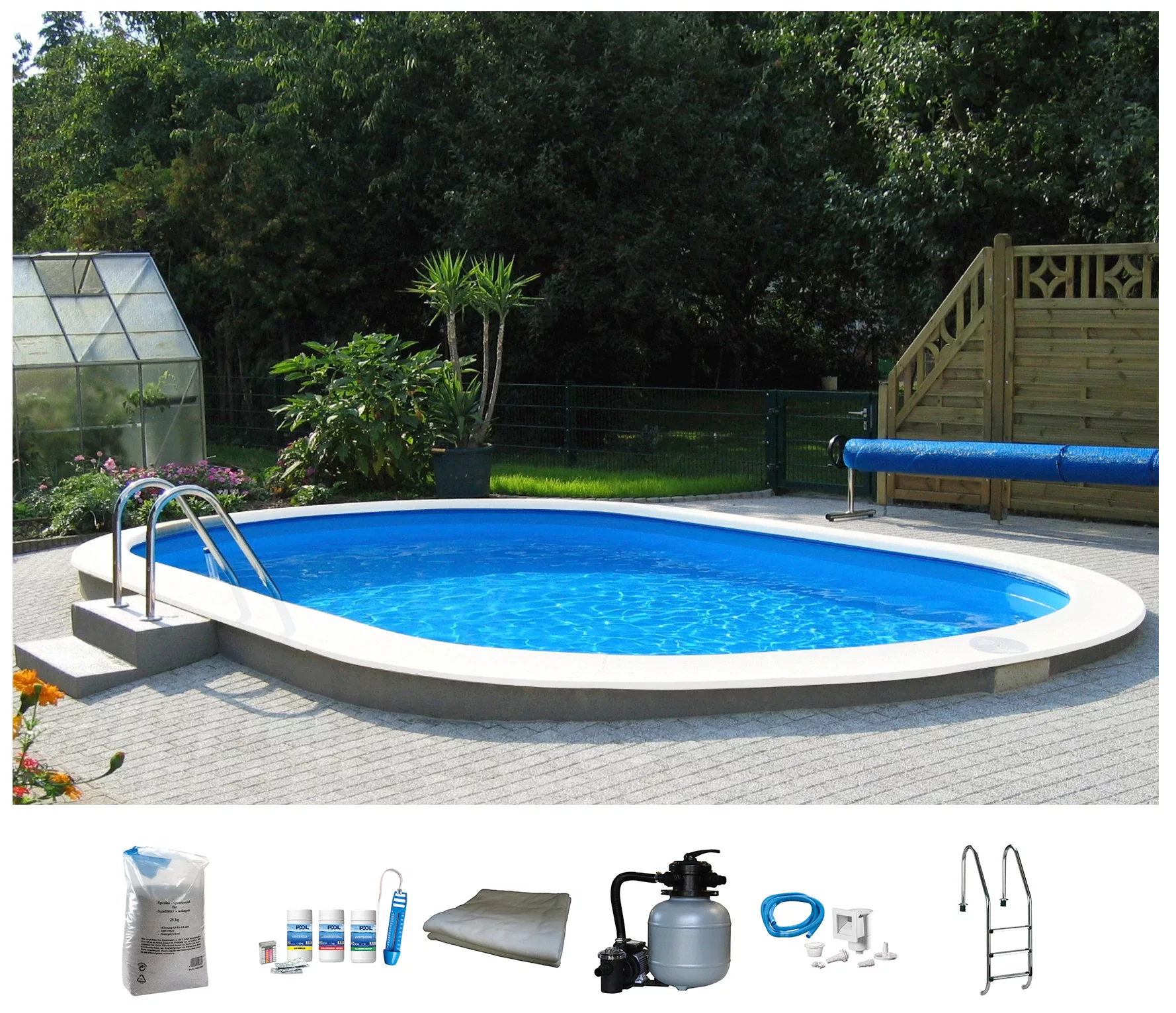 my POOL BWT Ovalpool "PREMIUM mit blauer Innenfolie", (Komplett-Set, 7 tlg. günstig online kaufen