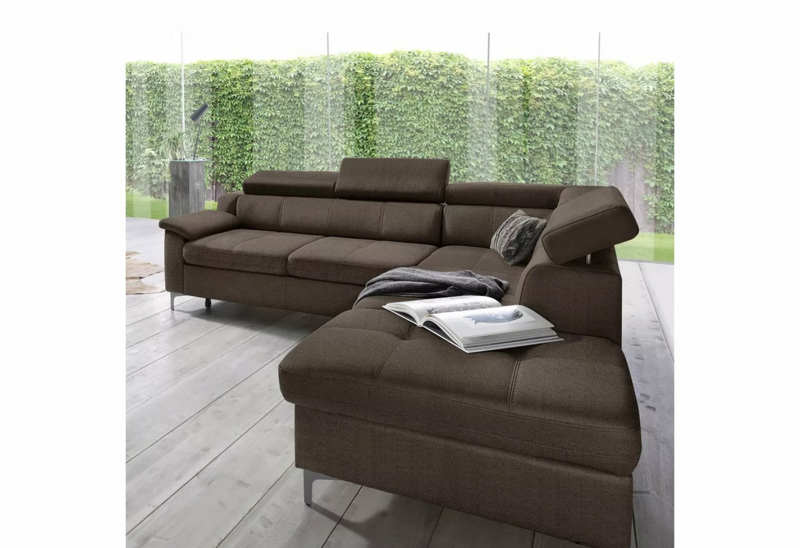 exxpo - sofa fashion Ecksofa Florenz, mit Kopfteilverstellung, wahlweise mi günstig online kaufen