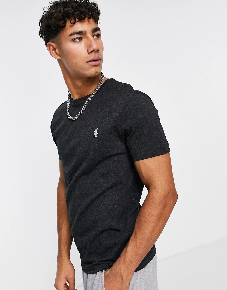 Polo Ralph Lauren – T-Shirt in schwarzem Kalk mit Markenlogo günstig online kaufen