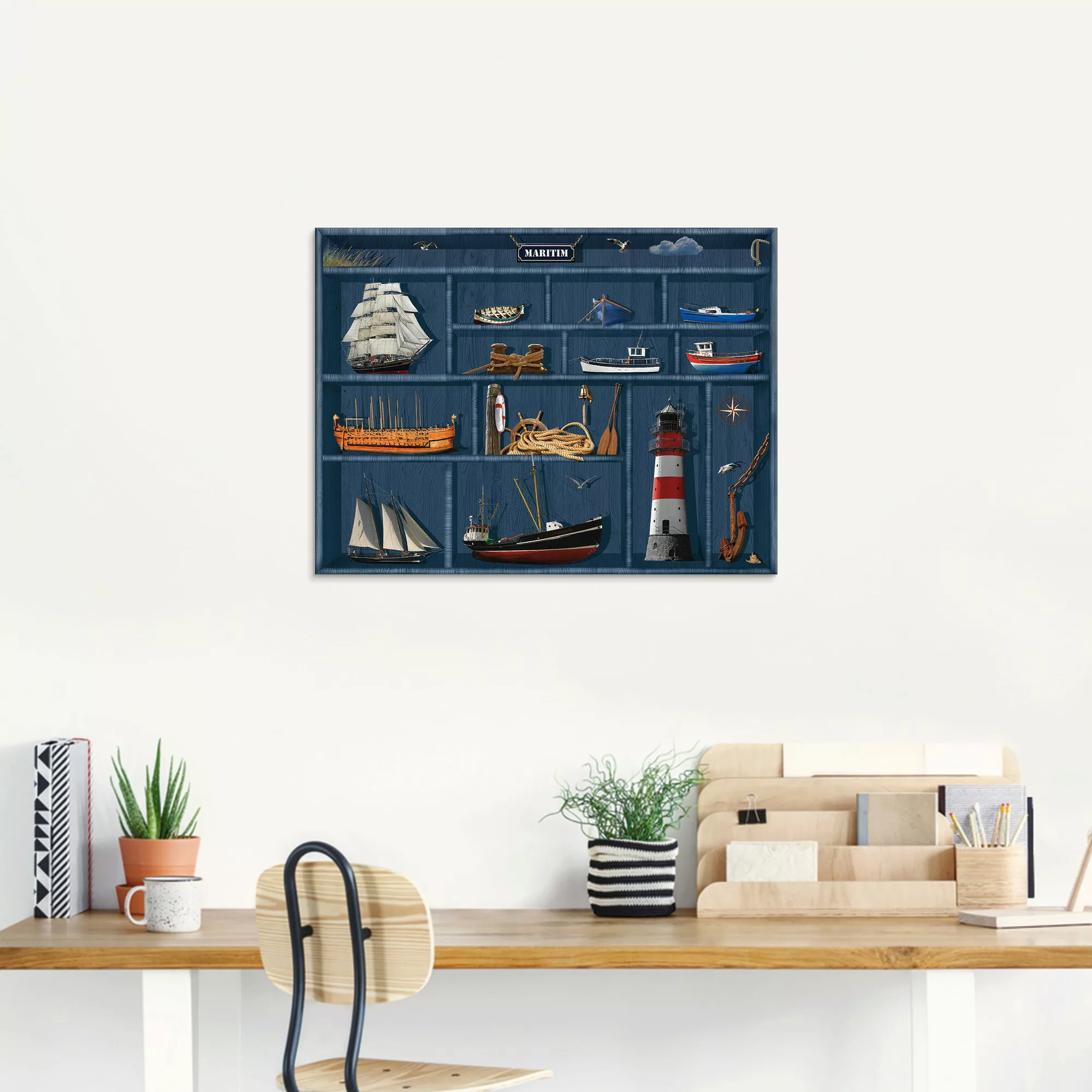 Artland Glasbild »Der maritime Setzkasten«, Arrangements, (1 St.), in versc günstig online kaufen