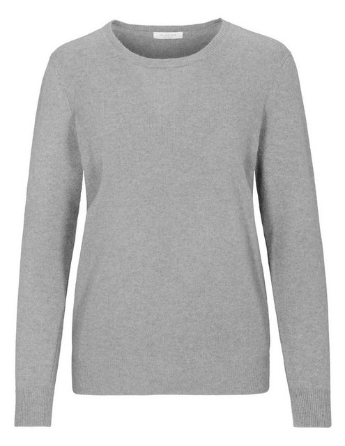 Clarina Strickpullover Rdh.-Pullover, 1/1 Arm, uni, 808 SILBER MEL. günstig online kaufen