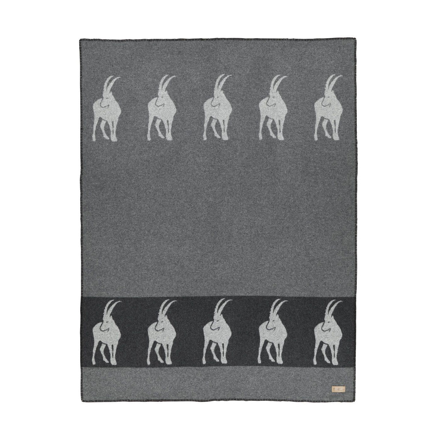 Eskimo Wohndecke Arosa grün/grau Steinbock Merinowolle 140x180 günstig online kaufen