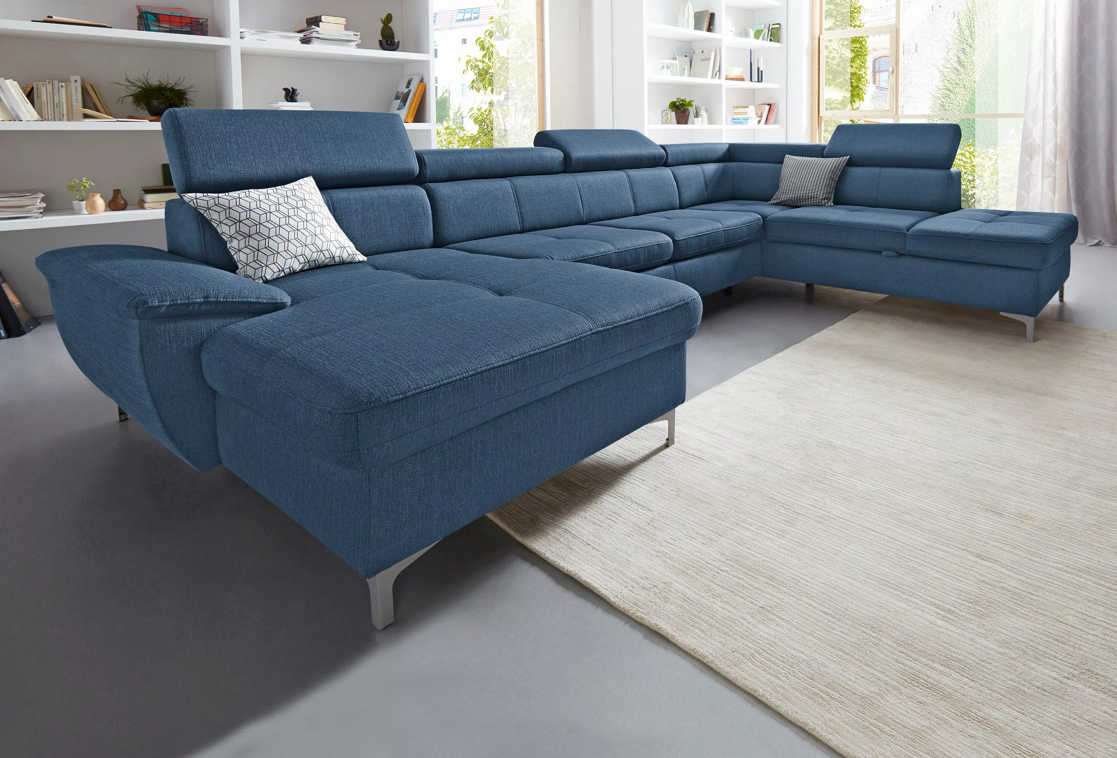 exxpo - sofa fashion Wohnlandschaft Azzano, U-Form, wahlweise mit Bettfunkt günstig online kaufen