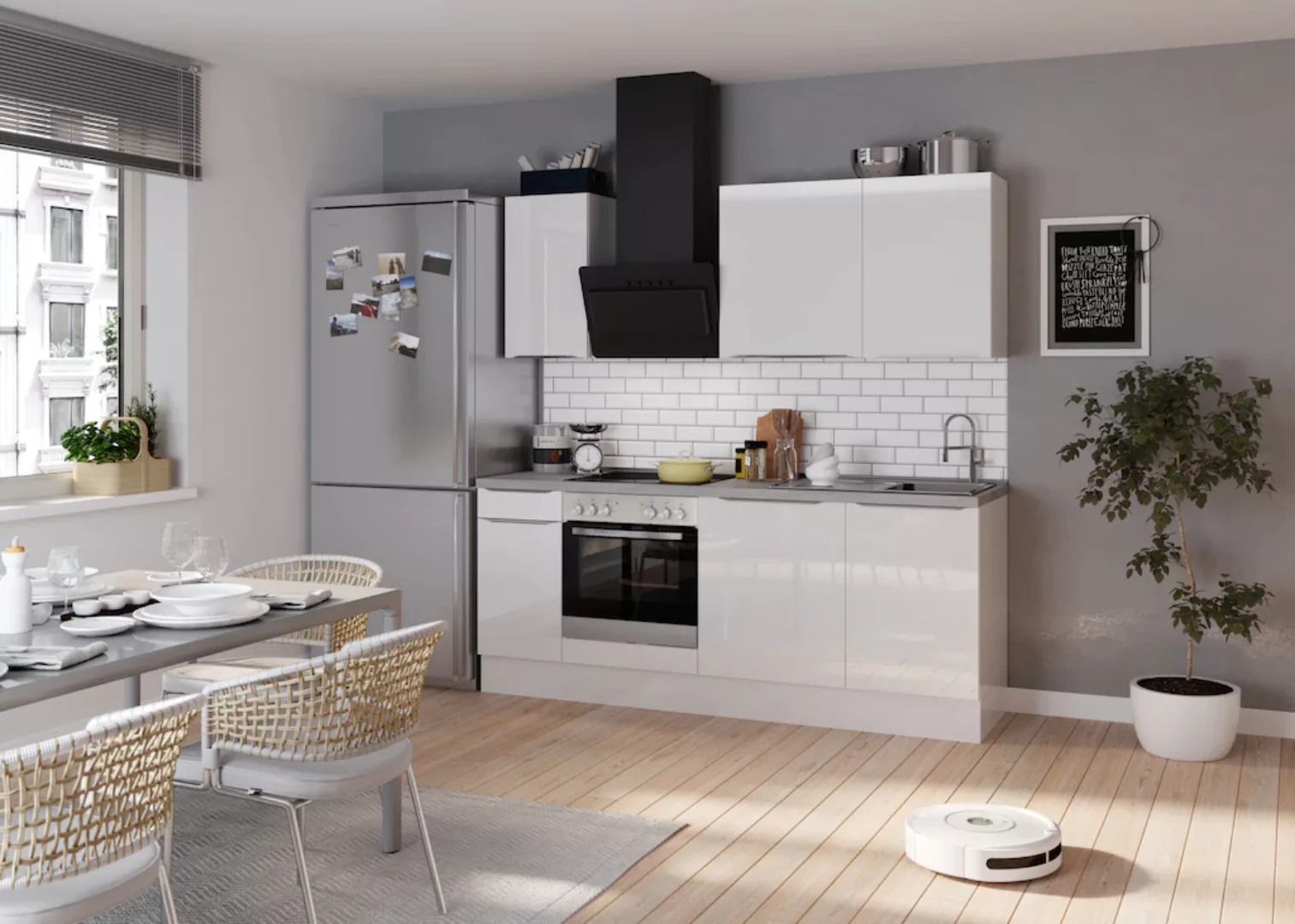 OPTIFIT Küchenzeile "Aken", ohne E-Geräte, Breite 210 cm günstig online kaufen