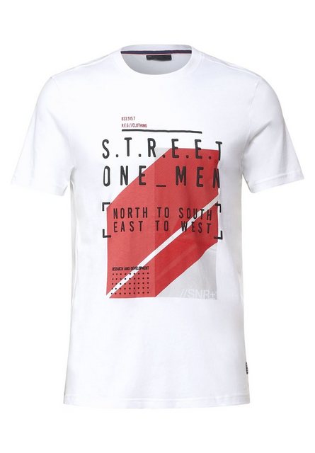 STREET ONE MEN T-Shirt mit Print-Mix günstig online kaufen