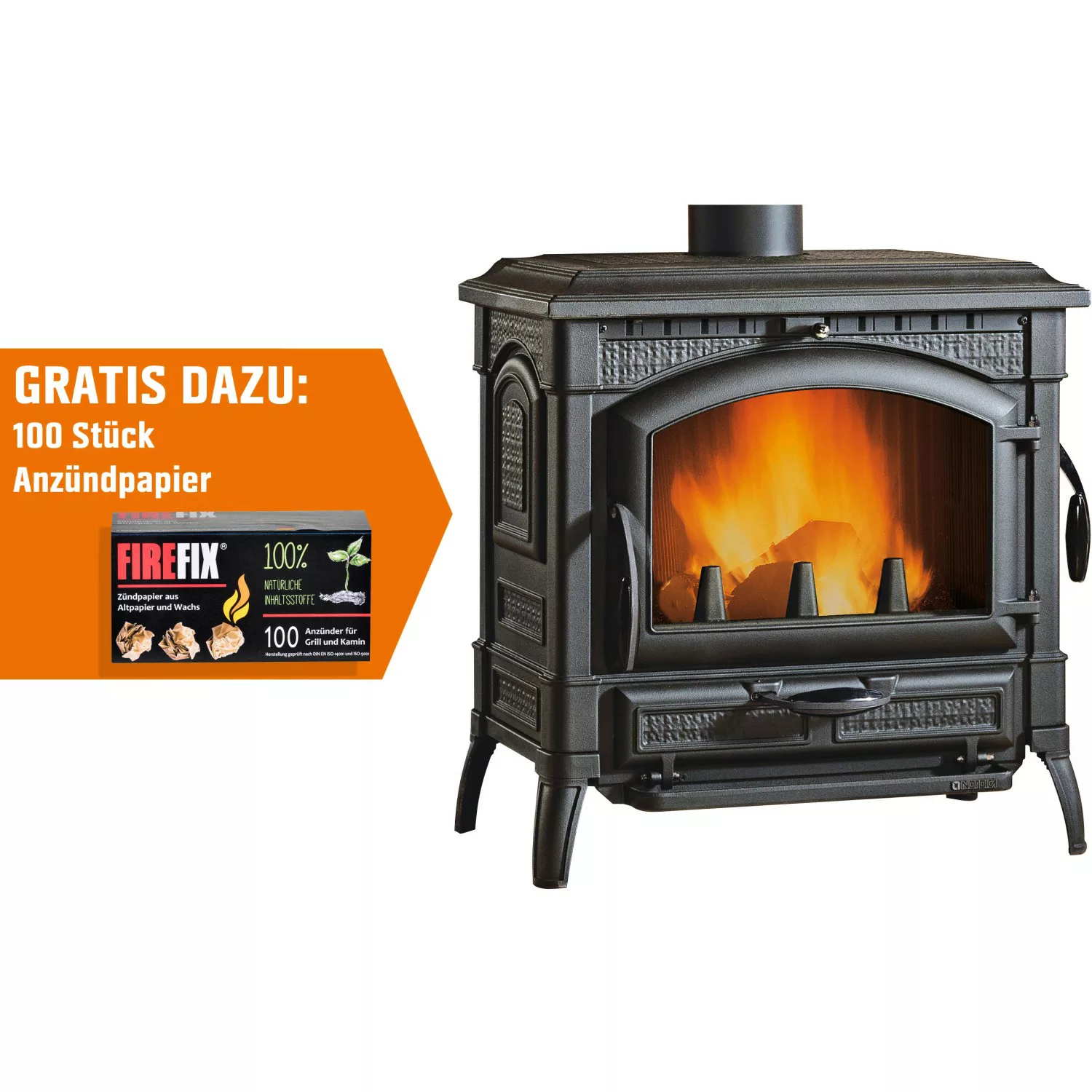 La Nordica Kaminofen Isotta Gusseisen Schwarz 11,9 kW EEK: A+ günstig online kaufen