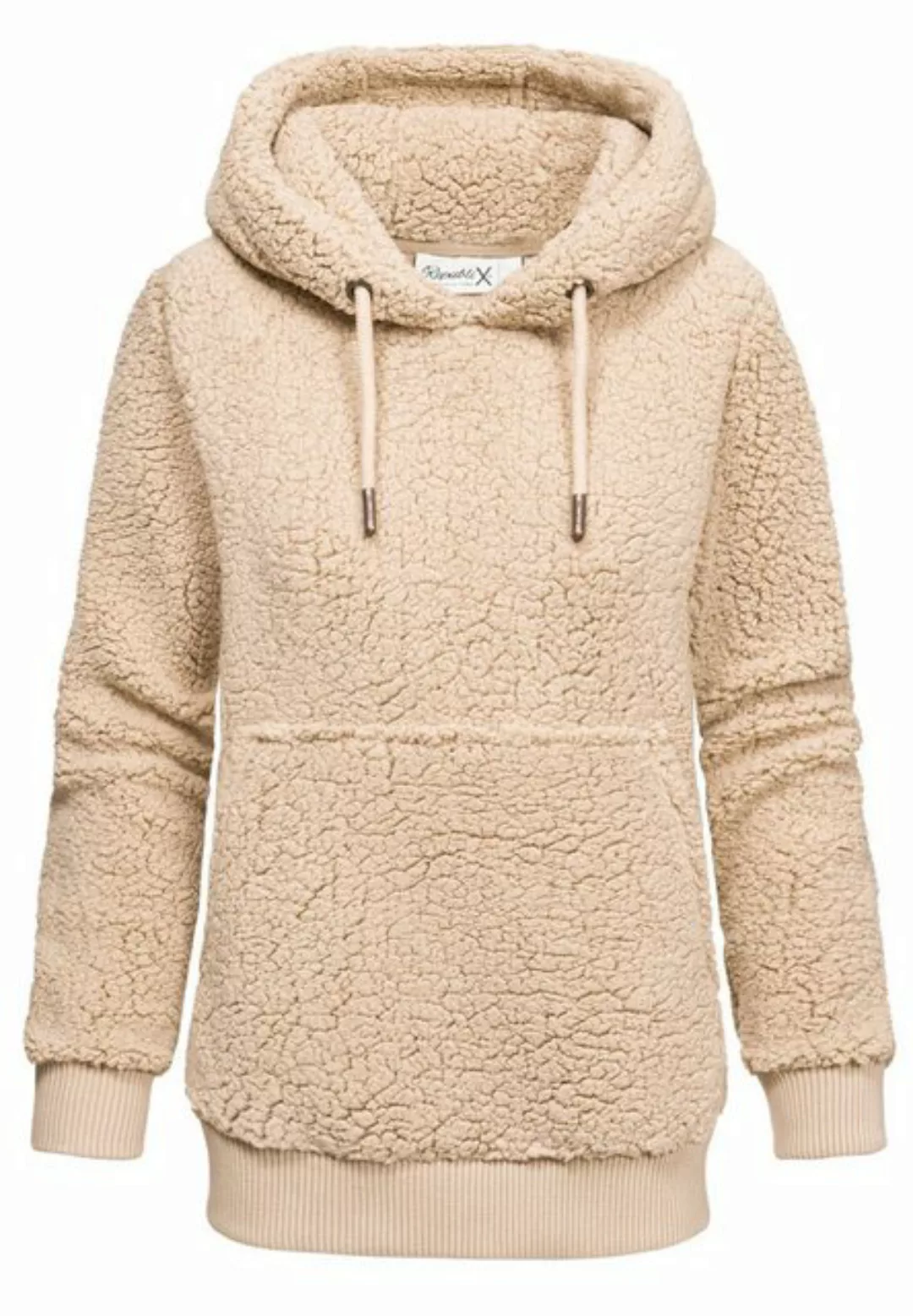 REPUBLIX Kapuzenpullover CHARLIZE Damen Teddy Sweatjacke Plüsch Hoodie Pull günstig online kaufen