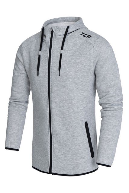 TCA Trainingspullover TCA Herren Hoodie - Sweatjacke - Hellgrau (1-tlg) günstig online kaufen