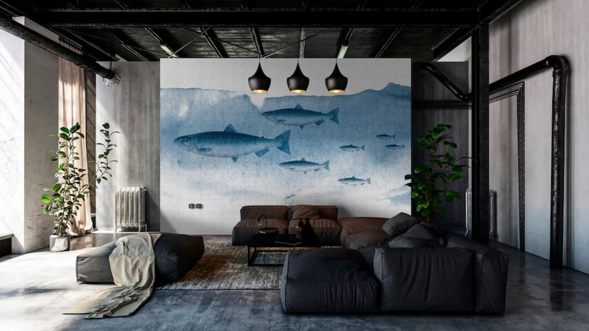 living walls Fototapete »Walls by Patel Into The Blue 1«, Vlies, Wand, Schr günstig online kaufen