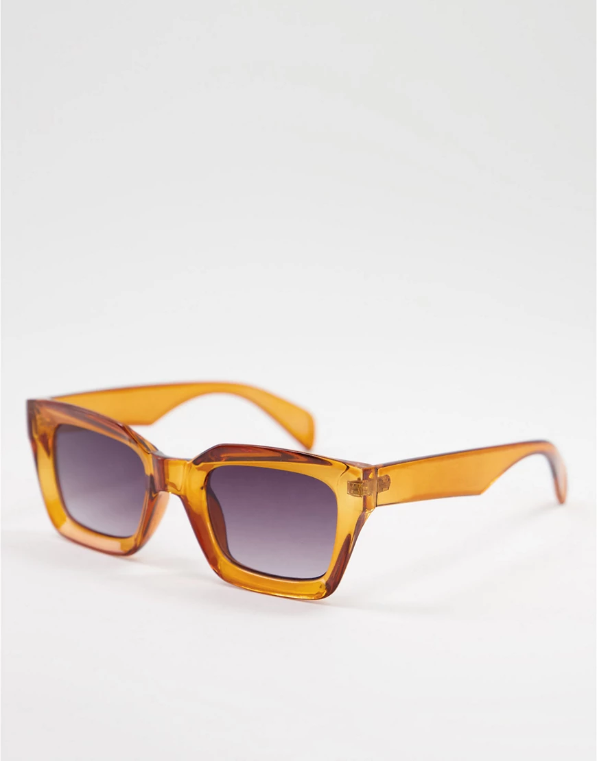 Topshop – Sonnenbrille aus Kunststoff-Schwarz günstig online kaufen