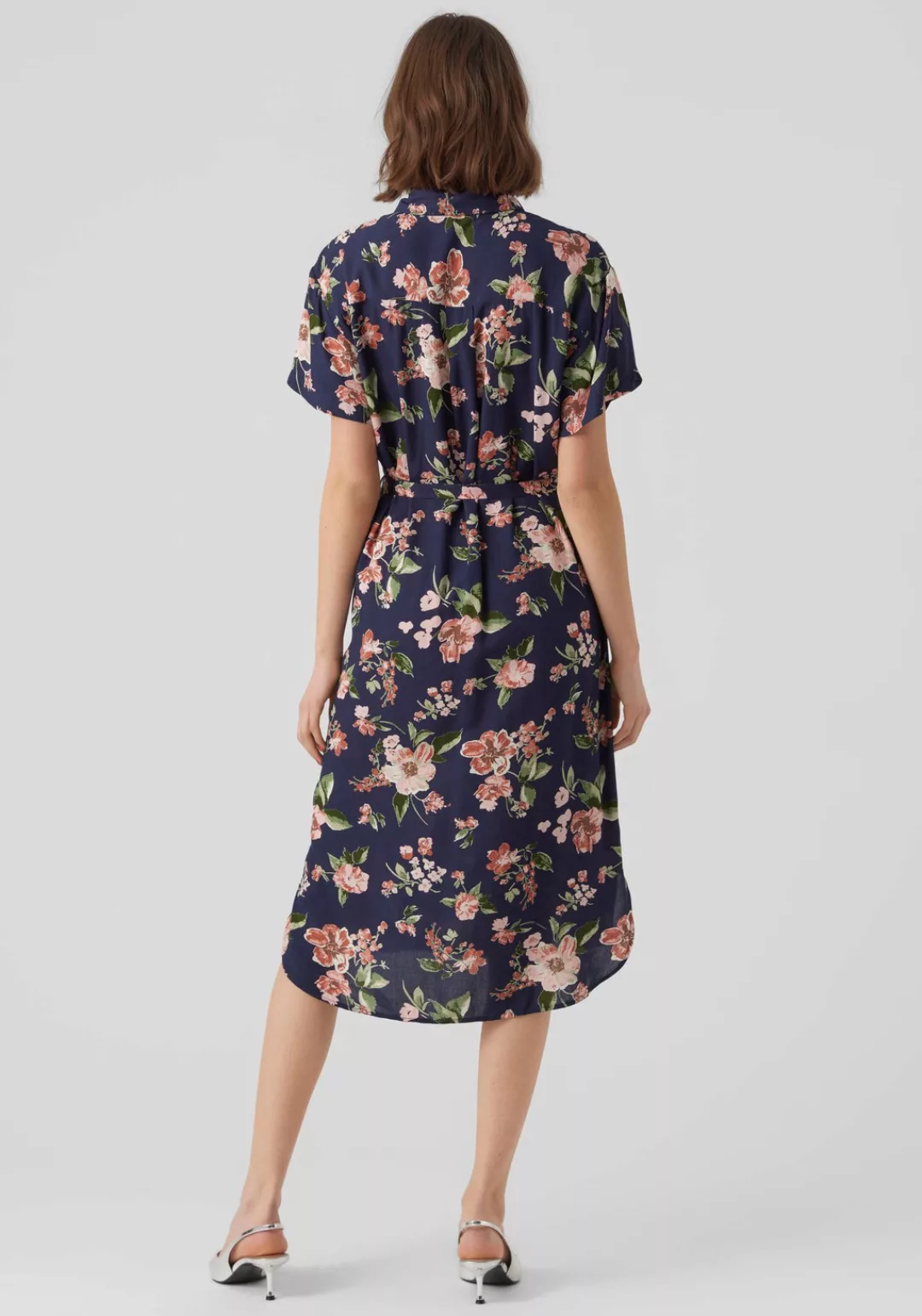 Vero Moda Hemdblusenkleid "VMBUMPY SS CALF SHIRT DRESS NOOS" günstig online kaufen