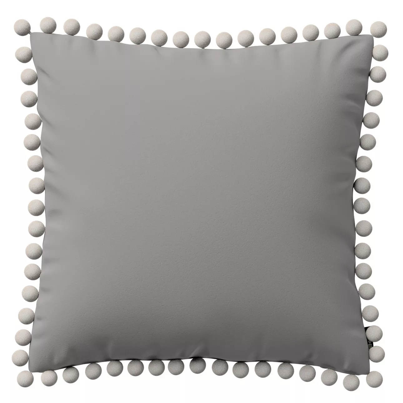 Kissenhülle Wera mit Bommeln, grau, 45 x 45 cm, Crema (144-70) günstig online kaufen