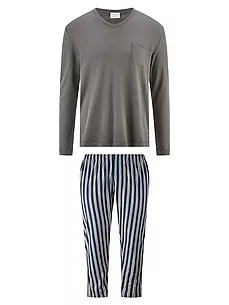 Langer Schlafanzug Mey Night grün günstig online kaufen