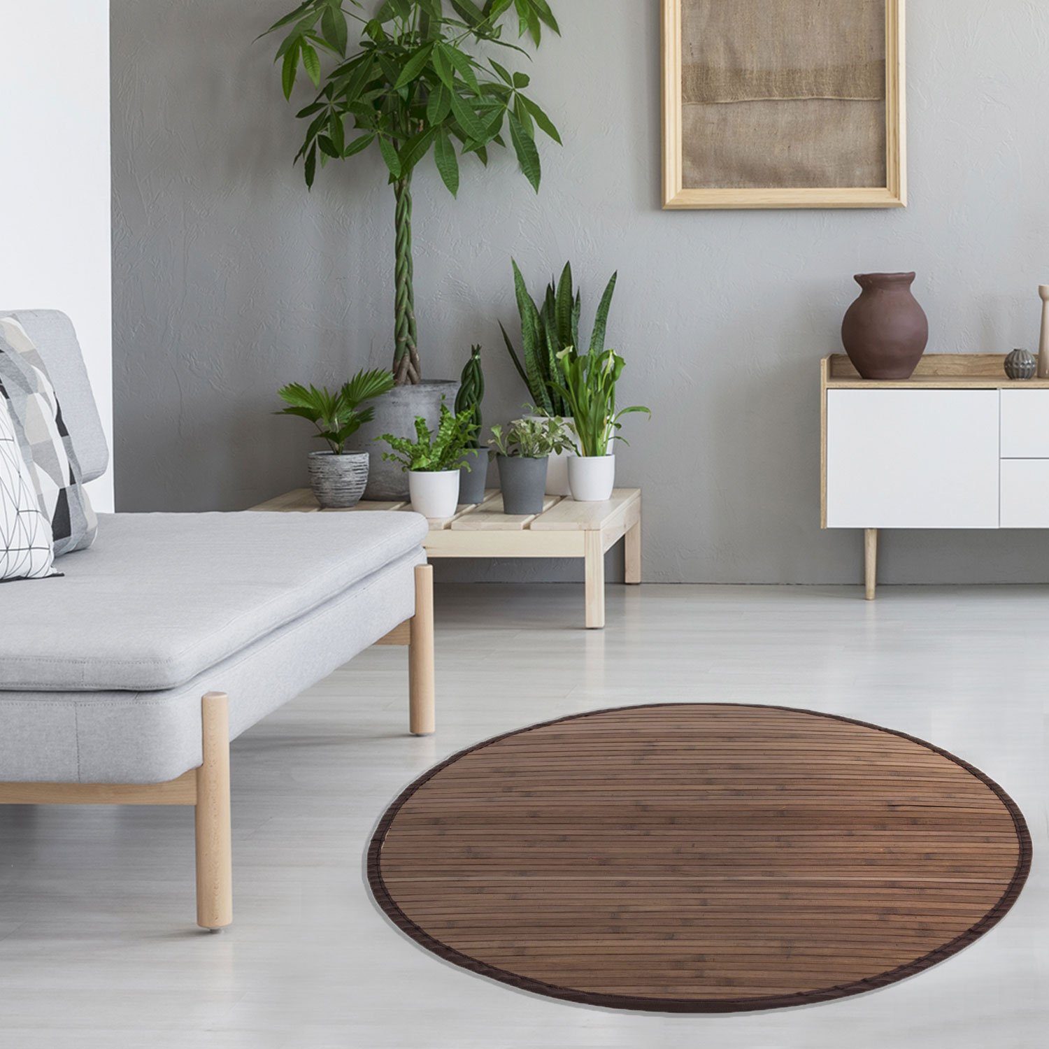 Homestyle4u Teppich Bambusteppich Matte Bambus Läufer günstig online kaufen