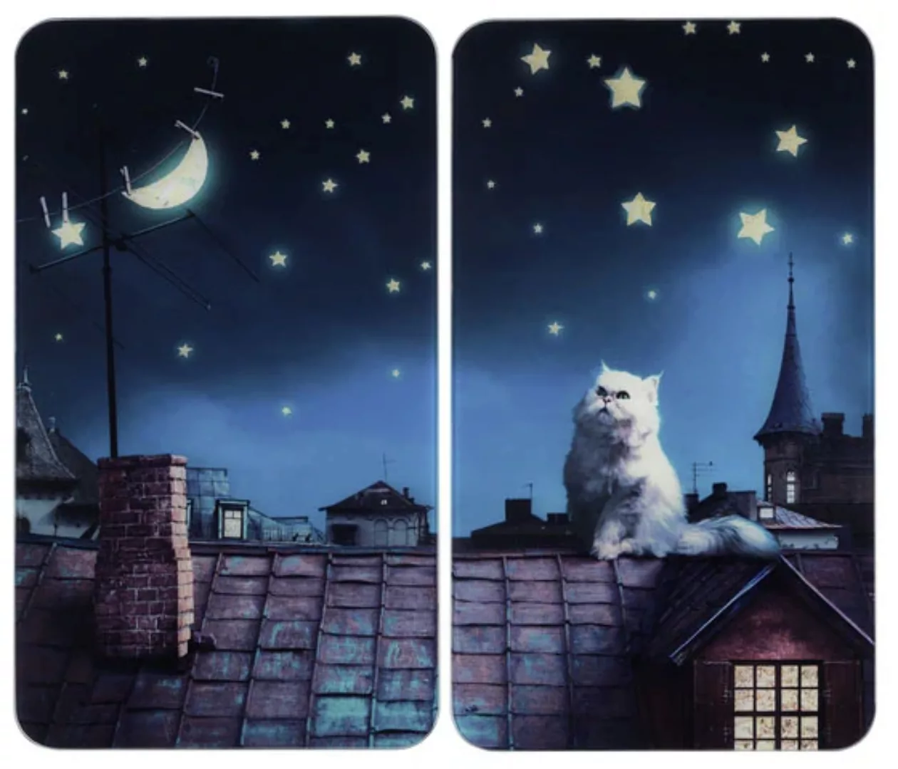 Maximex Herd-Abdeckplatte "Moon Cat", (Set, 2 tlg.) günstig online kaufen