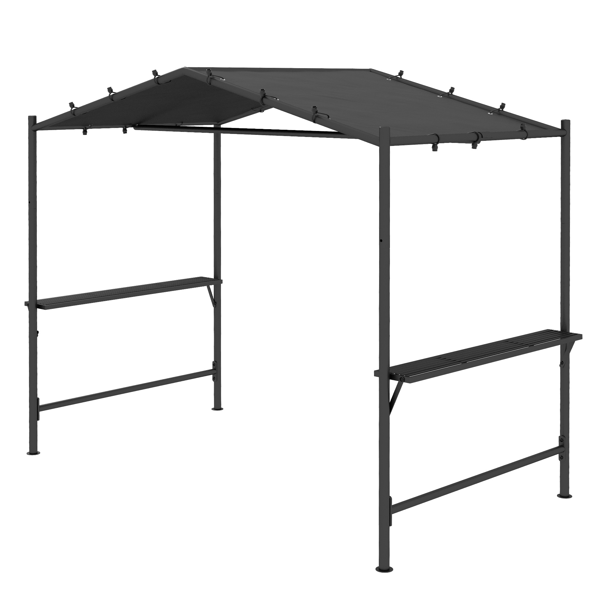 Outsunny Grillpavillon 277 x 149 x 230 cm wasserdicht flammhemmend Gartenpa günstig online kaufen