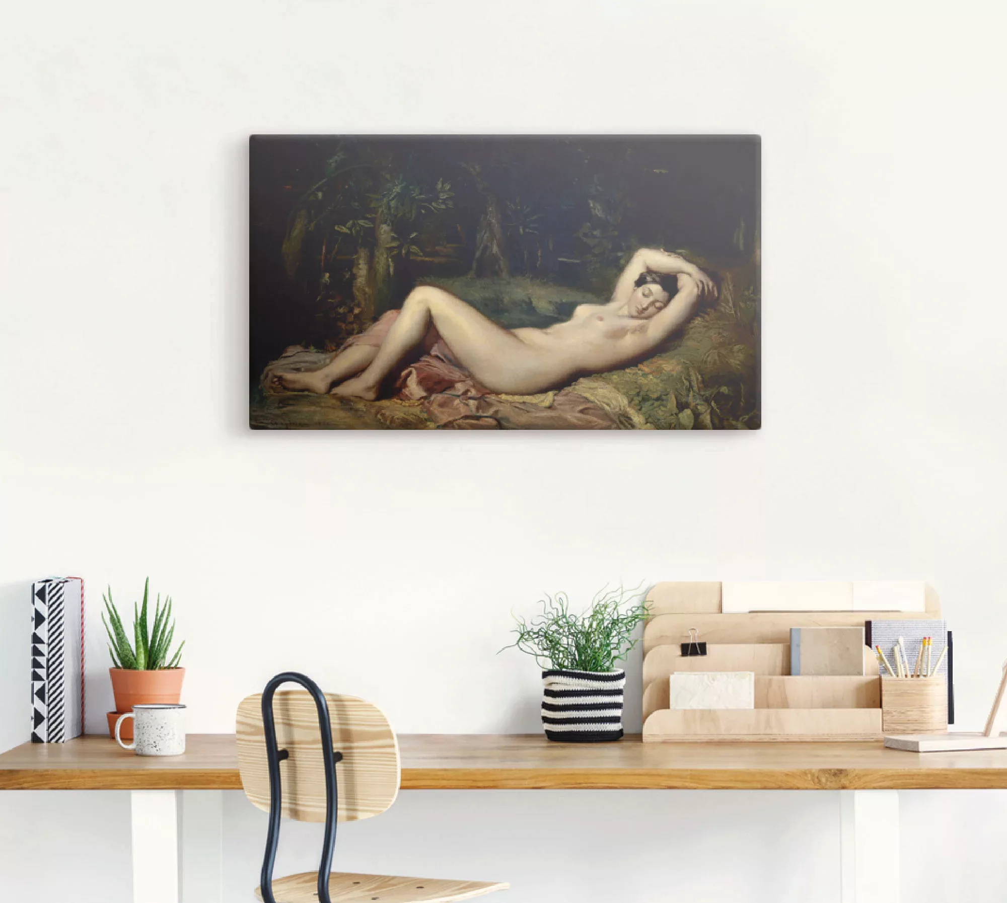 Artland Leinwandbild "Schlafende Nymphe.", Frau, (1 St.), auf Keilrahmen ge günstig online kaufen