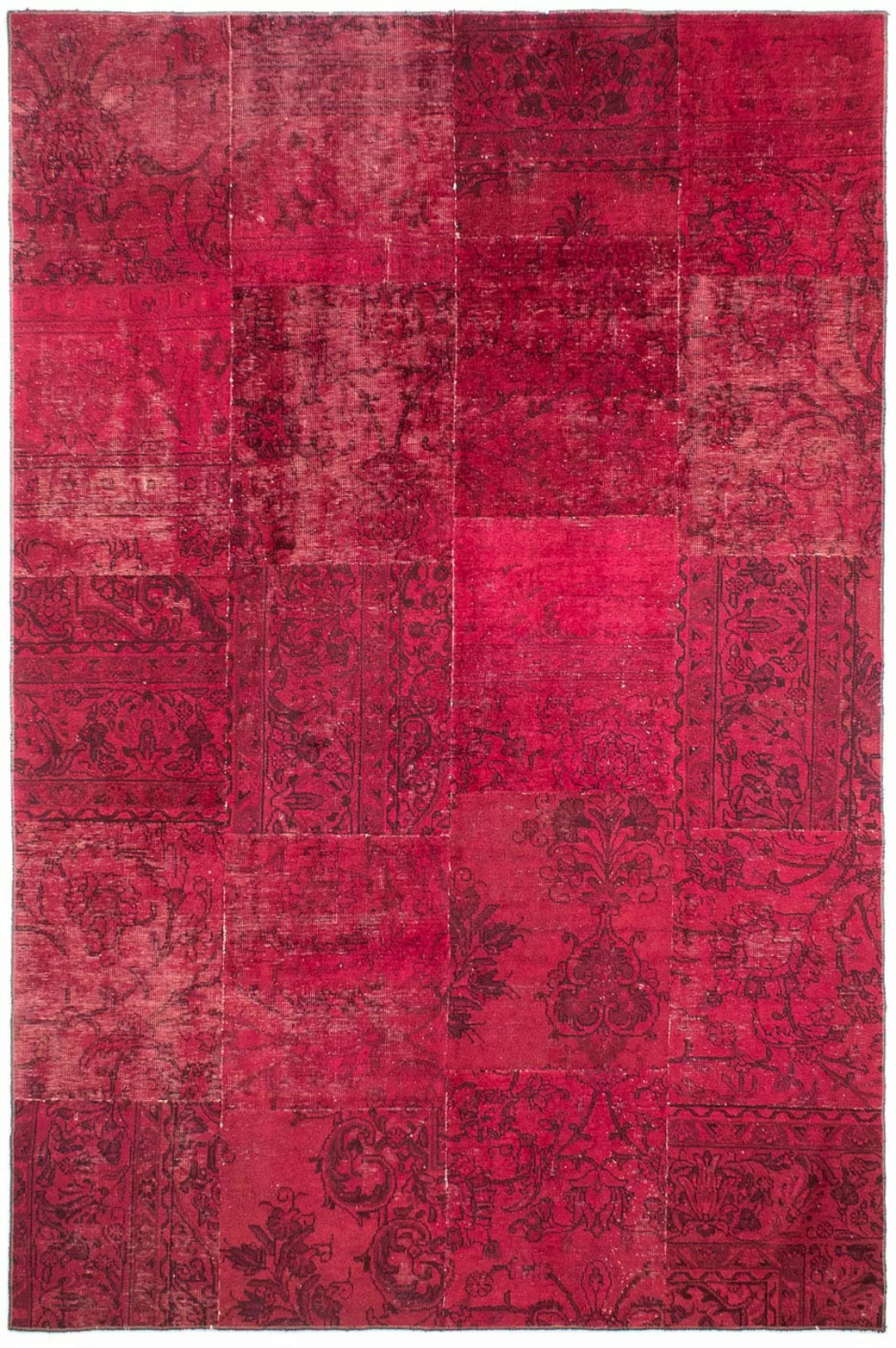 morgenland Teppich »Patchwork - 297 x 200 cm - rot«, rechteckig, Wohnzimmer günstig online kaufen