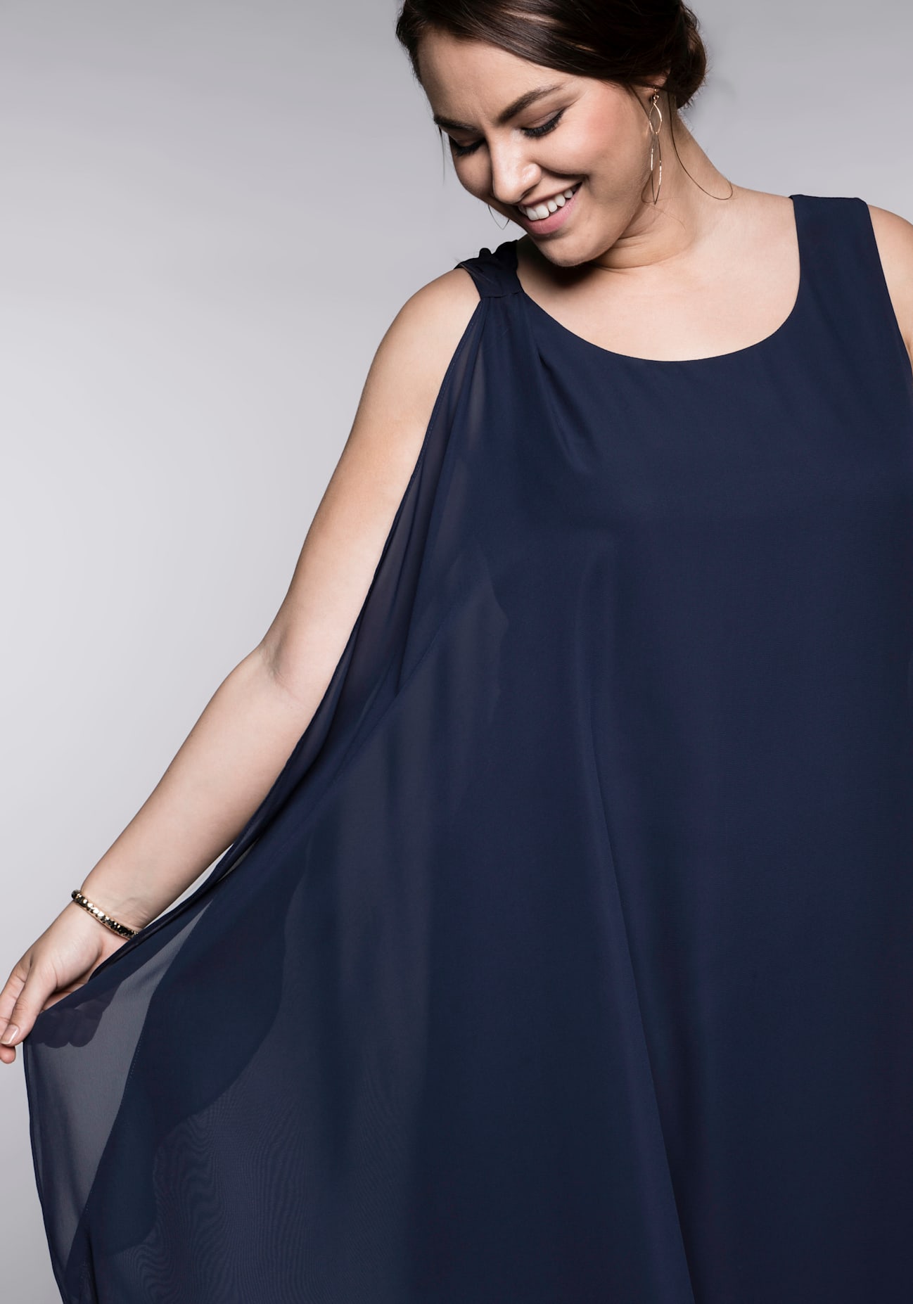 Sheego Chiffonkleid "Kleid" günstig online kaufen